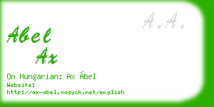 abel ax business card
